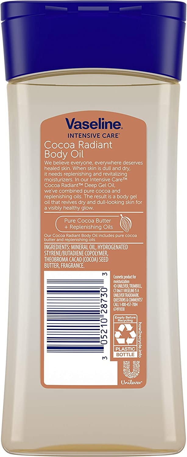 Vaseline Intensive Care Cocoa Radiant Body Gel Oil - 6.8 oz - INCI