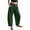 Olive Green, variant on TEAJOPSUU Women's Ankle Pants High Waist Cropped Barrel Pants Pleated Front Button Closure Side Pockets Casual Trousers for Everyday Vacation Pink
