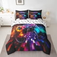 thumbnail image 2 of Manfei Colorful Gamepad 7 Pieces Bedding Comforter Set,Game Console Full Bedding Set,Multicolor Geometric Lines Fitted Sheet Flat Sheet For Men Women,Breathable Home Decor Reversible, 2 of 8