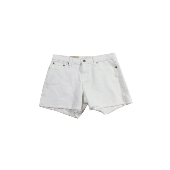 Big Star White Alex Frayed-Hem Shorts 28