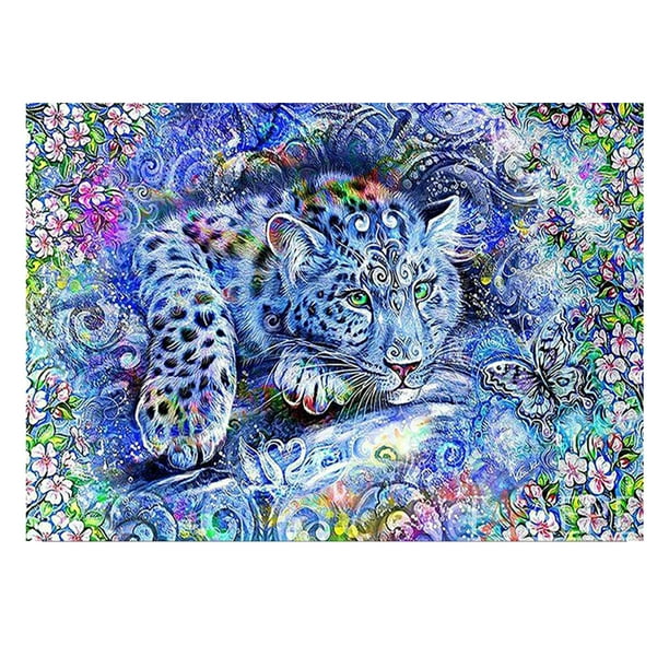 DIY 5D Diamond Painting Kit Leopard Animal para adultos niños