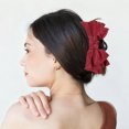 thumbnail image 2 of Unique Bargains 1 Pc Hair Clip Bow Pattern Claw Clip 5.91"x2.17"x2.76" Red, 2 of 5