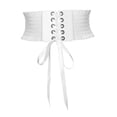 thumbnail image 2 of Cinturón de Mujer Cinturón de cinturo Fajas de Corsé Elástico Cinturón de de material cuero Artificial Y , Blanco, Los 60-80cm Blanco B Yinane Cinturón elástico ancho para mujer, 2 of 5