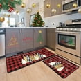 thumbnail image 5 of YIKA Christmas Kitchen Rugs Festive Christmas Home Floor Mats Crystal Velvet Blankets For Kitchens Living Rooms And Doorways Christmas Decorations B, 5 of 7