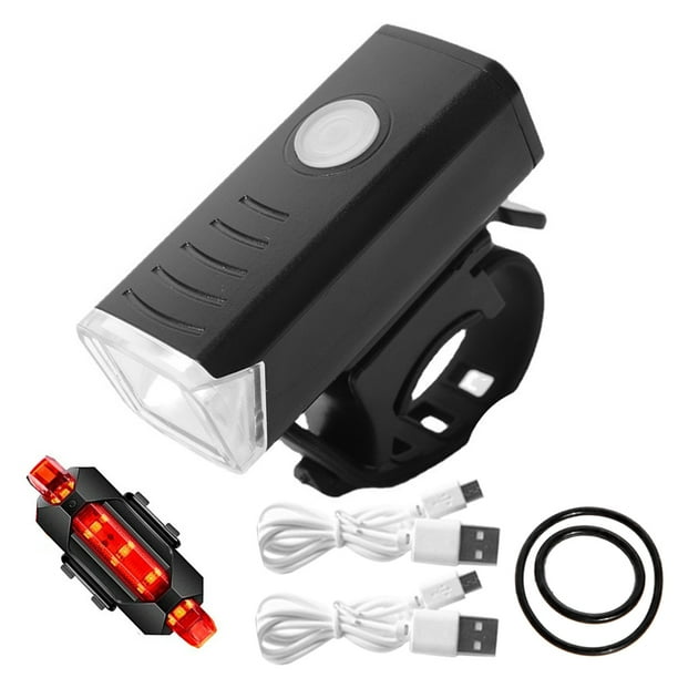Luz delantera de bicicleta recargable por USB Wdftyju resistente al agua