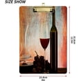 thumbnail image 2 of FMSHPON Glass of Red On Table Clipboard Hardboard Wood Nursing Clip Board and Pull for Standard A4 Letter 13x9 inches, 2 of 7