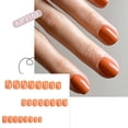 thumbnail image 2 of Uñas postizas Press On HPYFOI cortas cuadradas color naranja, 24 piezas, 2 of 6