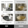 thumbnail image 3 of VIGO Giovanni Artistic Silver Glass 17 in. L x 17 in. W x 6 in. H Round Vessel Bathroom Sink, 3 of 10