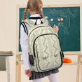thumbnail image 7 of FORMRS Kids Backpack for School Unisex 17" Casual Bookbag Travel Daypack with Compartment Pockets, Sage Green Stripe Pattern, 7 of 7