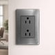 thumbnail image 2 of 5 PZS Placa Acero Inox Contacto Duplex 1.5 Modulos Wanergy, 2 of 7