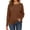 A Brown, variant on Women's Velvet Base Layer Thermal Tops Solid Color Boat Neck Long Sleeve Loose Fit Fall Winter Warm Comfy Shirts,Sizes S-2XL
