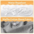 thumbnail image 6 of Gray Fabric Shower Curtain Set,  Blend, Waffle Weave, with Snap in Replacement Liner,71 x 74 inches, 6 of 7