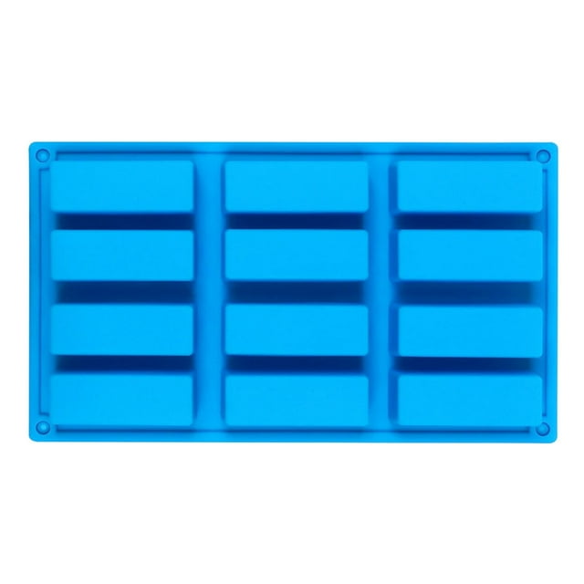 Molde para 12 Barras de Chocolate Wwl241008002 | Bandeja Rectangular Pequeña de Silicona Flexible para Hornear | Resistente Al Calor de -40 °C a 230 °C | Multiusos para Chocolates, Pasteles, Gelatina