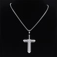 thumbnail image 5 of Catholic Crucifix Cross Necklace for Women Men 14K White Gold Christian Religious Male Chain Jewelry, 5 of 6