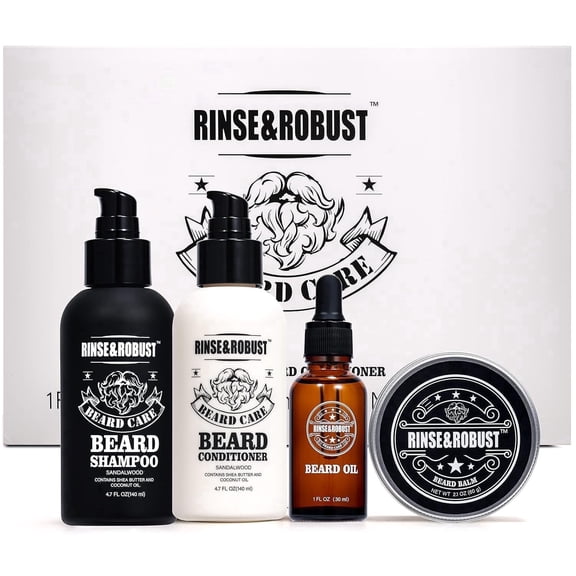 Beard Grooming Kits Beard Care Sets for Men Fathers Day Gifts Ideas with Beard Shampoo, Beard Conditioner, Beard Oil, Beard Balm for Dad Husband