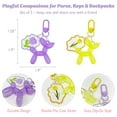 thumbnail image 2 of Wrapables Cute Balloon Dog Keychain, Bag Charm Accessory for Purse Handbag Backpack (Set of 2), Purple and Yellow, 2 of 6