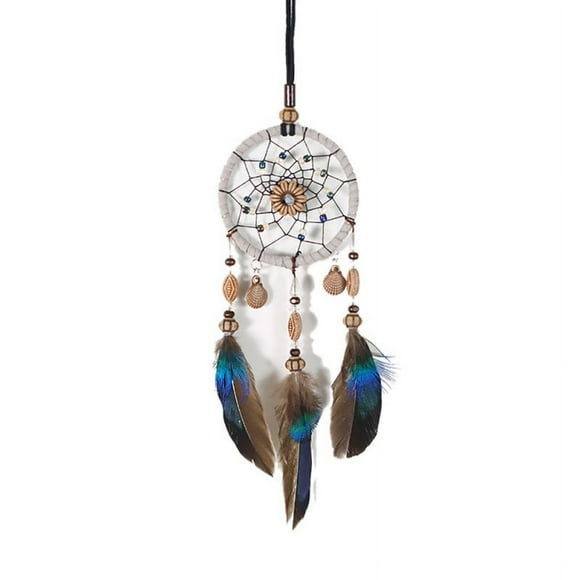 Promotion!Dream Catcher Car Feather Dream Catcher Beaded Natural Feathers Handcraft Chic Hanging Dream Catcher