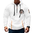 thumbnail image 1 of Sudadera con capucha para hombre, informal, con estampado, deportiva, de manga larga, blusa de poliéster, 1 of 4