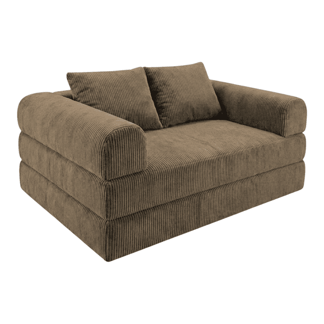 SOFA CAMA TEDDY QUEEN SIZE LUXE CHOCOLATE