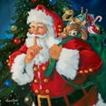 thumbnail image 3 of Comish, Susan 20x20 Black Modern Framed Museum Art Print Titled - Shhh Santa, 3 of 5