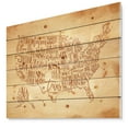 thumbnail image 1 of Design Art - Vintage United States Chalk Yellow Map, 1 of 5