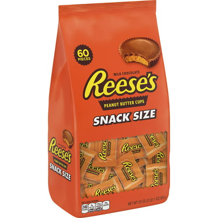 Reese's Milk Chocolate Peanut Butter Cups Snack Size Candy - 33oz