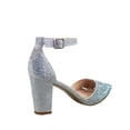 thumbnail image 2 of Songful-6 Women's Pointed Toe Ankle Strap Buckle Chunky High Heels Sandals Shoes, 2 of 2