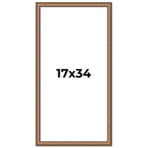 17x34 Frame Gold Real Wood Picture Frame Width 1.25 inches | Interior Frame Depth 0.5 inches |