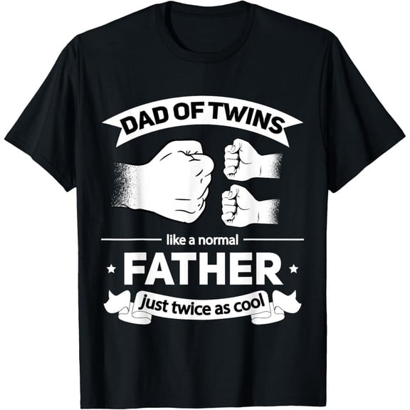 Playful Comfort Tee - Dad of Twins 2024 Father twice as cool Father's Day Twin Dad T-Shirt