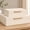 Beige, variant on Decorative Storage Boxes with Lids, 2 Pack, PU Leather Organizer Bins