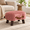 Pink, variant on Smalld Foot Stool With Handle Whisky Brown Footstool And Ottomans Modern Rest Wooden Step Padded Seat For Couch Living Room
