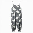 thumbnail image 5 of Toddler Girl Clothes Summer Romper Cute Print Sleeveless Short Jumpsuit Overall with Pockets Kids Summer Outfits Toddler Girls Clothes 12 18 24 Months 2T 3T 4T 5T 6T 7T 8T 9T 10T,Grey,1-2 Years, 5 of 6