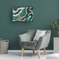 thumbnail image 2 of Canvas Wall Art - Bilge Paksoylu 'Alcohol Ink Green Gold' Wall Art for Living Room, Bedroom, or Office D?cor by Trademark Fine Art - 24 x 16 Inches, 2 of 4