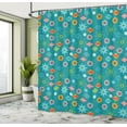 thumbnail image 4 of Ambesonne Christmas Shower Curtain, Ornate Colorful Elements, 69"Wx84"L, Teal Multicolor, 4 of 4