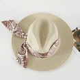 thumbnail image 3 of Ticikt Summer Hats for Women Wide Women Straw Beach Retro Hat Little Girl Sun Cap Foldable Ladies Hats,Color:Beige, 3 of 5