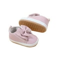 thumbnail image 3 of Aojekbee Baby Girl Synthetic Leather Flats Infant Bow First Walker Crib Shoes for Festival, Baby Shower, 3 of 10