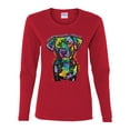 thumbnail image 3 of Dean Russo Unconditional Loyalty Dog Lover Womens Graphic Long Sleeve T-Shirt, Red, Medium, 3 of 6