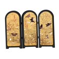 thumbnail image 4 of Mini biombo decorativo plegable para escritorio, diseño de paisaje tradicional, pájaros y Estilo C, 4 of 9