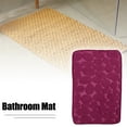 thumbnail image 3 of Unique Bargains Bathroom Rugs Polyester Bath Mat Machine Washable Wine Red Cobblestone Pattern 23.62"x15.75", 3 of 6