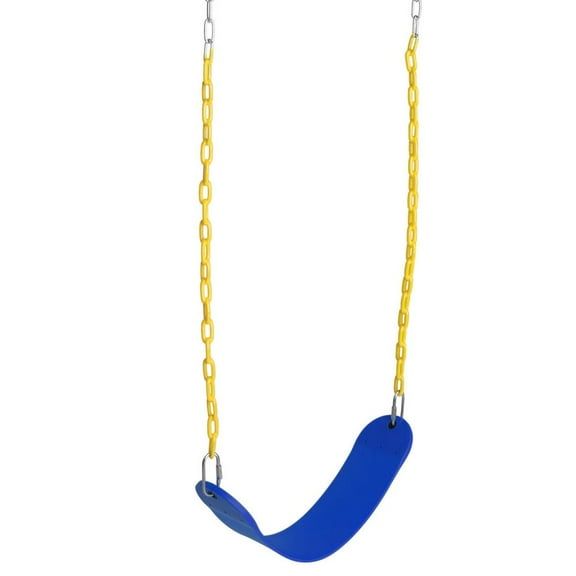 Zimtown Kids Belt Swing Swing Set Accessories with Chain,Blue