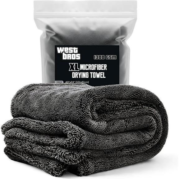 WEST BROS Multipurpose Microfiber Household Cleaning Cloths and Wipes, Gray