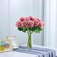 thumbnail image 3 of 12PC Black Roses Artificial Flowers Fake Roses Silk Realistic Roses Bouquet Flowers with Long Stems for Wedding Home Party Centerpieces Decorations, 3 of 5