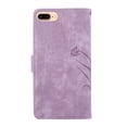 thumbnail image 4 of Nalacover Slim Wallet Case for iPhone 7 Plus/8 Plus, for Women Men, Embossed Pattern PU Leather Shockproof Magnetic Clasp Credit Card Slots Flip Kickstand Phone Case+Wrist Strap,Purple, 4 of 7