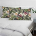 thumbnail image 4 of Palm Leaves Queen Size Pillow Cover, Pillowcase Protectors with Zipper, Breathable Decorative Throw Pillow Case Cover, Summer Botanical Tropical Plants Rustic Pillow Shams for Couch Sofa 20x30Inch, 4 of 8