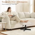 thumbnail image 5 of Carolayne 15-19.5'' Adjustable Vanity Stool, 360° Swivel Upholstered Ottoman Stool for Makeup Room, Living Room, Beige, 5 of 9