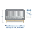 thumbnail image 6 of Delta Children Poppy 4-in-1 Convertible Crib - Greenguard Gold Certified, Grey/Natural, 6 of 10