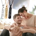 thumbnail image 1 of Collar y Colgante de Columna de Acero Inoxidable onlyliua 'Te Amo' Negro Joyería para Parejas, 1 of 1