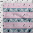 thumbnail image 2 of oneOone Viscose Jersey Fabric Stripe|Bird & Monkey Ikat Print Fabric By The Yard 60 Inch Wide, 2 of 5