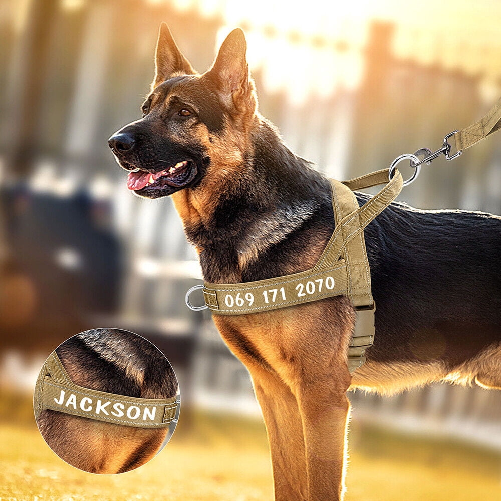 Pet Artist No Pull Dog Harness for Medium Large Dogs Reflective Personalized Name ID Strap Vest Front Leading