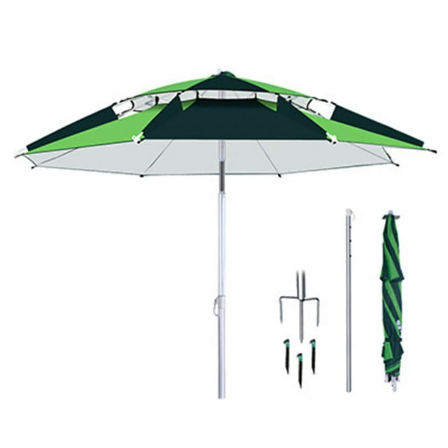 Parapluie de Pêche 2 Couches Parapluie de Pêche Universel Parapluie de Pêche Pliant Protection contre la Pluie Parapluie de Pêche Extérieur 2 Couches Protection contre la Pluie Universel